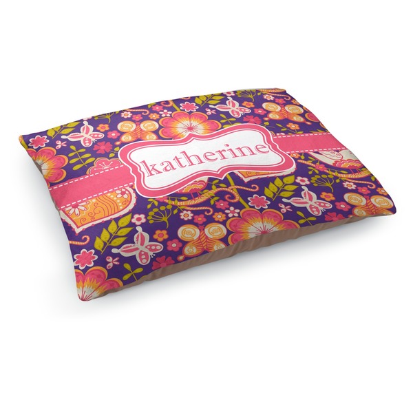 Custom Birds & Hearts Dog Bed - Medium w/ Name or Text