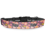 Birds & Hearts Deluxe Dog Collar - Medium (11.5" to 17.5") (Personalized)