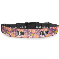 Birds & Hearts Deluxe Dog Collar (Personalized)