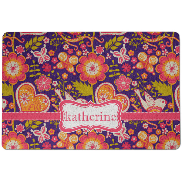 Birds & Hearts Dog Food Mat - Small without bowls