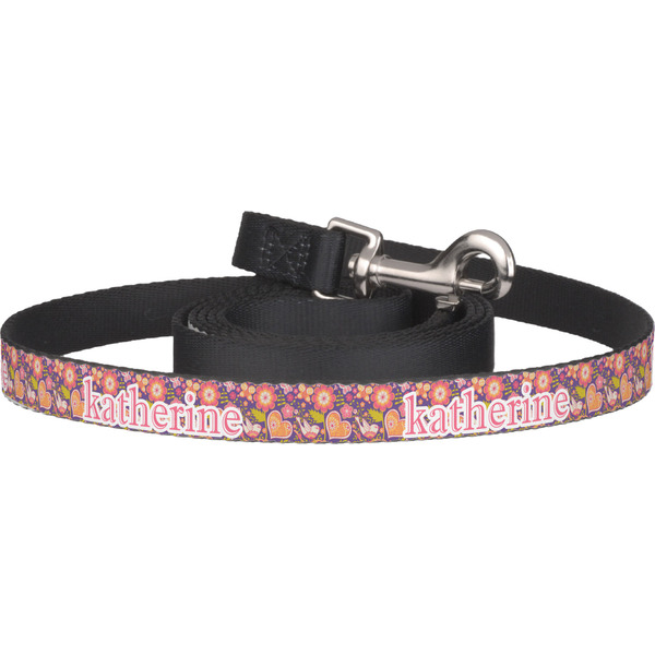Custom Birds & Hearts Dog Leash (Personalized)