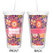 Birds & Hearts Double Wall Tumbler with Straw - Approval