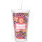 Birds & Hearts Double Wall Tumbler with Straw (Personalized)