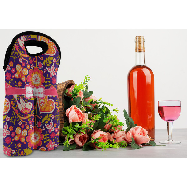 Birds & Hearts Double Wine Tote - LIFESTYLE (new)