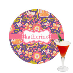 Birds & Hearts Printed Drink Topper -  2.5" (Personalized)