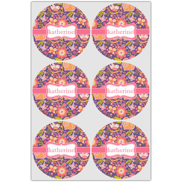 Birds & Hearts Drink Topper - XLarge - Set of 6