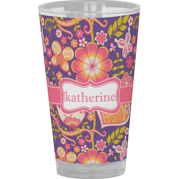 Custom Birds & Hearts Pint Glass - Full Color (Personalized)