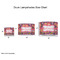 Birds & Hearts Drum Lampshades - Sizing Chart