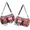 Birds & Hearts Duffle bag small front and back sides