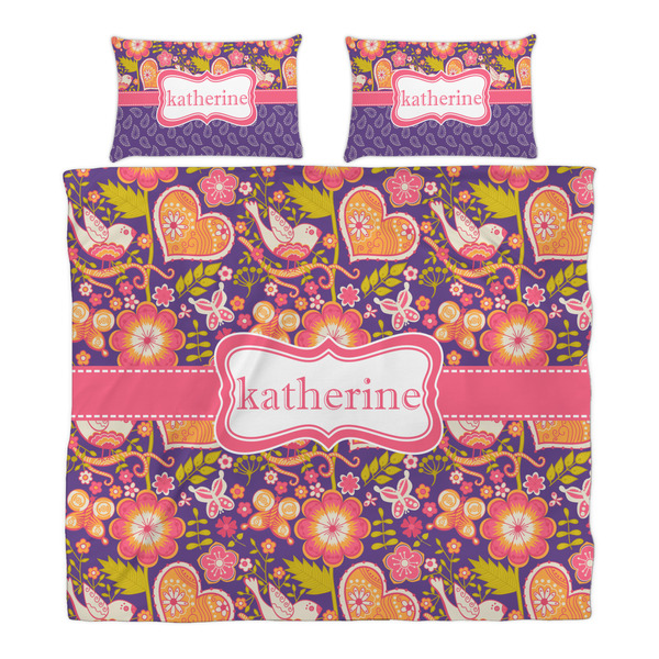 Birds & Hearts Duvet Cover Set - King - Alt Approval