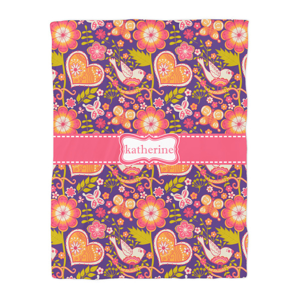 Birds & Hearts Duvet Cover - Twin - Front