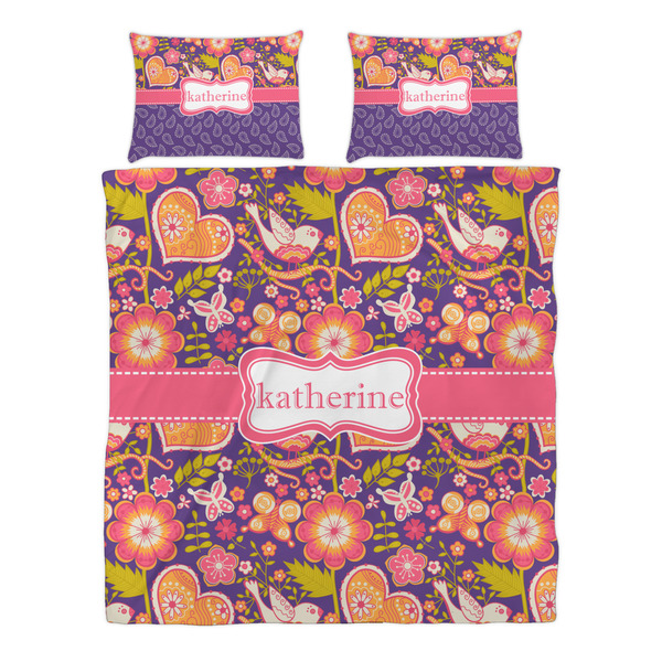 Birds & Hearts Duvet cover Set - Queen - Alt Approval