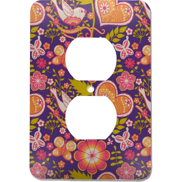 Custom Birds & Hearts Electric Outlet Plate