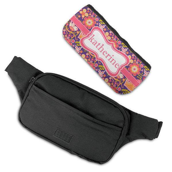 Birds & Hearts Fanny Packs - FLAT (flap off)