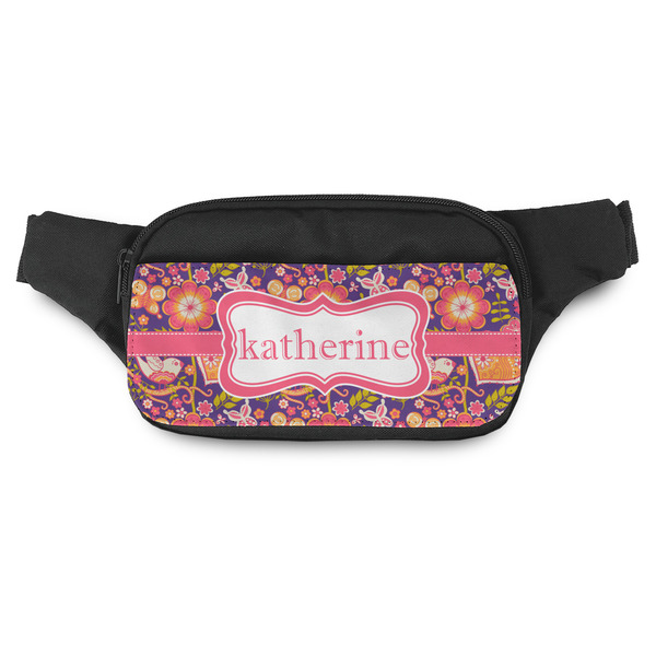 Custom Birds & Hearts Fanny Pack - Modern Style (Personalized)