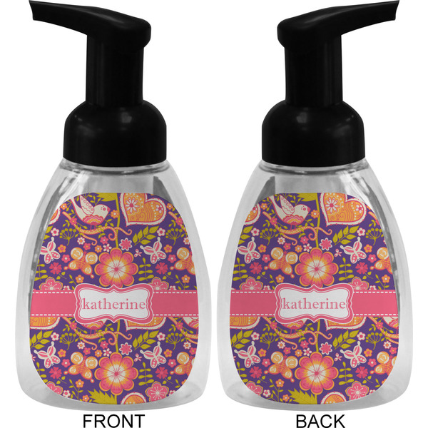 Birds & Hearts Foam Soap Bottle (Front & Back)