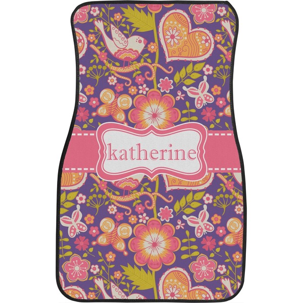 Birds & Hearts Custom Car Floor Mats (Front Seat)