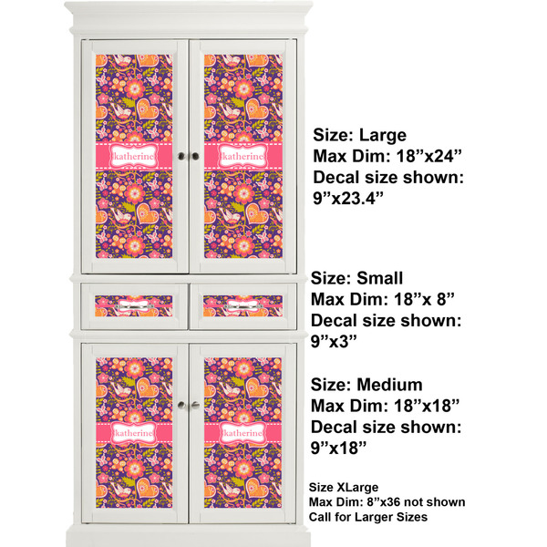 Birds & Hearts Full Cabinet (Show Sizes)