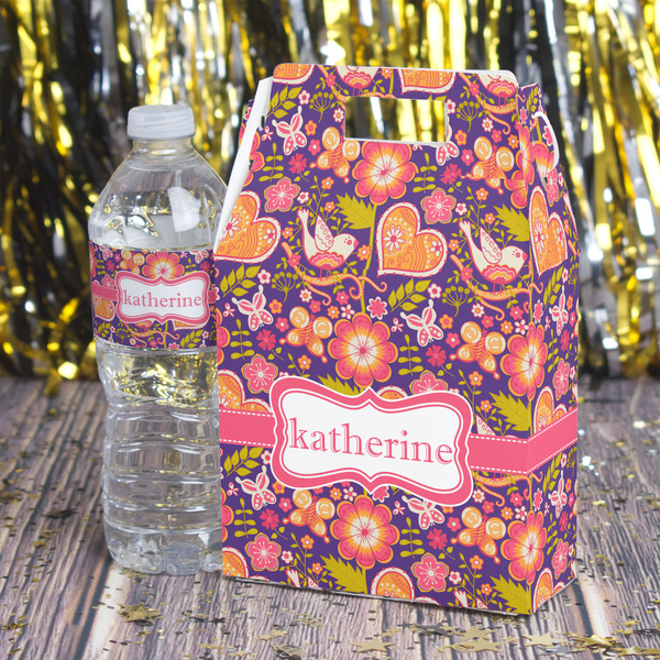 Birds & Hearts Gable Favor Box - In Context