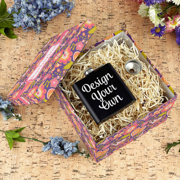 Birds & Hearts Gift Boxes with Lid - Canvas Wrapped - Large - In Context