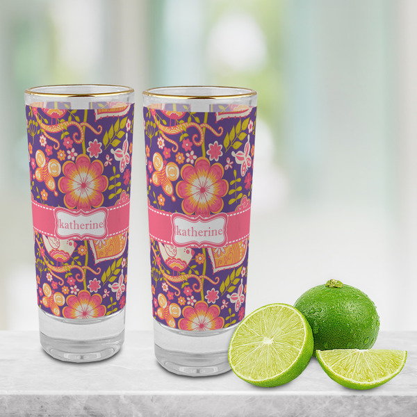 Birds & Hearts Glass Shot Glass - 2 oz - LIFESTYLE