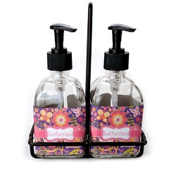 Birds & Hearts Glass Soap & Lotion Bottles (Personalized)