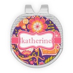 Birds & Hearts Golf Ball Marker - Hat Clip - Silver