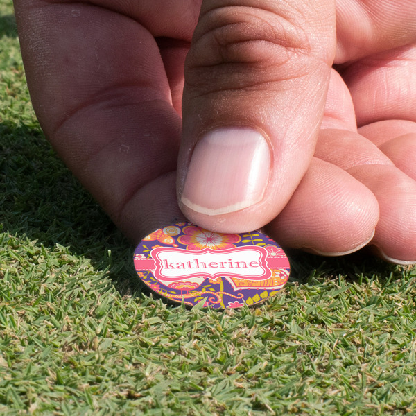 Birds & Hearts Golf Ball Marker - Hand