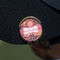 Birds & Hearts Golf Ball Marker Hat Clip - Gold - On Hat