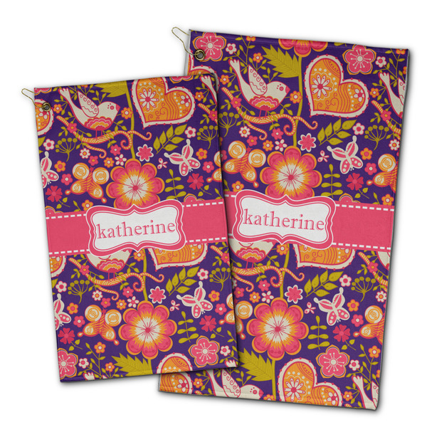 Birds & Hearts Golf Towel - PARENT (small and large)