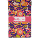 Birds & Hearts Golf Towel - Poly-Cotton Blend - Small w/ Name or Text