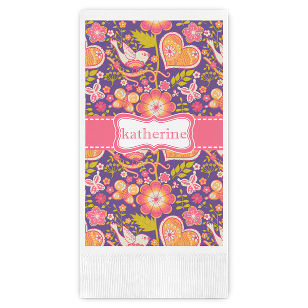 Custom Birds & Hearts Guest Paper Towels - Full Color (Personalized)