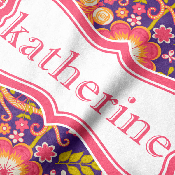 Birds & Hearts Hooded Baby Towel- Detail Close Up