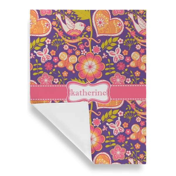 Birds & Hearts House Flags - Single Sided - FRONT FOLDED