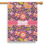 Birds & Hearts 28" House Flag - Single Sided (Personalized)