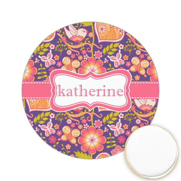 Custom Birds & Hearts Printed Cookie Topper - 2.15" (Personalized)