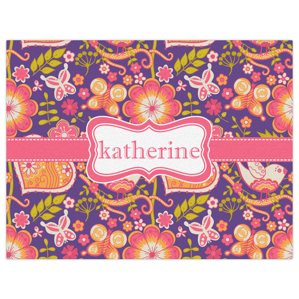 Birds & Hearts Indoor / Outdoor Rug - 6'x8' - Front Flat