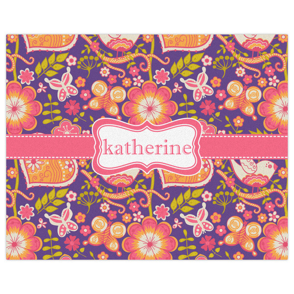 Birds & Hearts Indoor / Outdoor Rug - 8'x10' - Front Flat