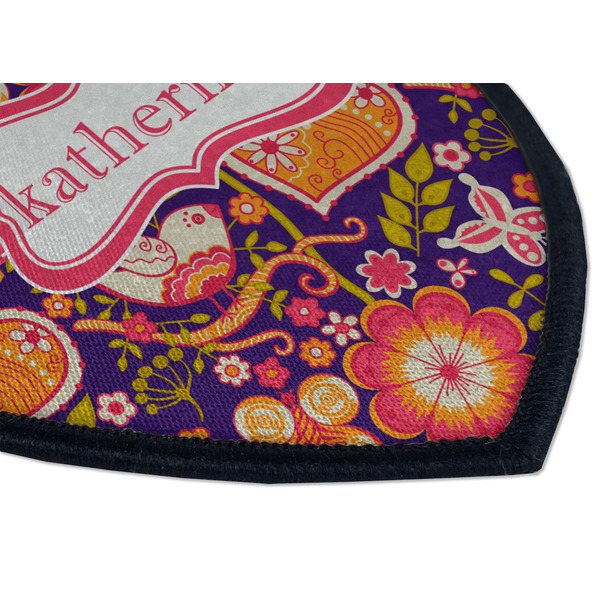 Birds & Hearts Iron on Shield 3 Detail