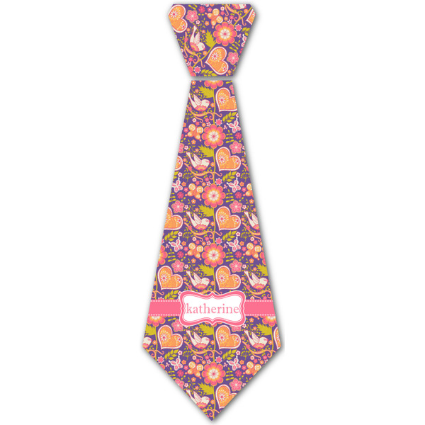 Custom Birds & Hearts Iron On Tie - 4 Sizes w/ Name or Text
