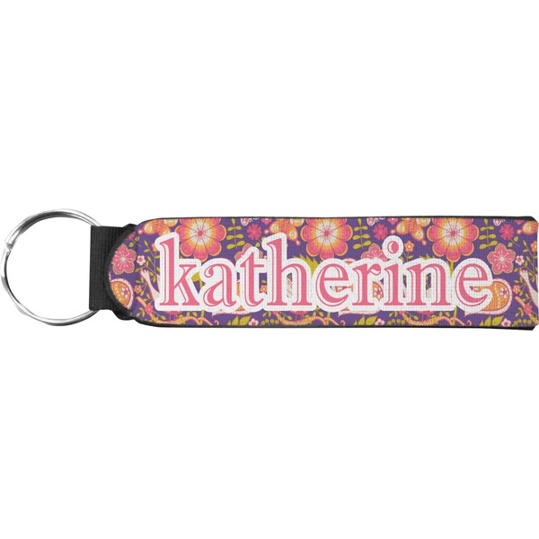 Custom Birds & Hearts Neoprene Keychain Fob (Personalized)