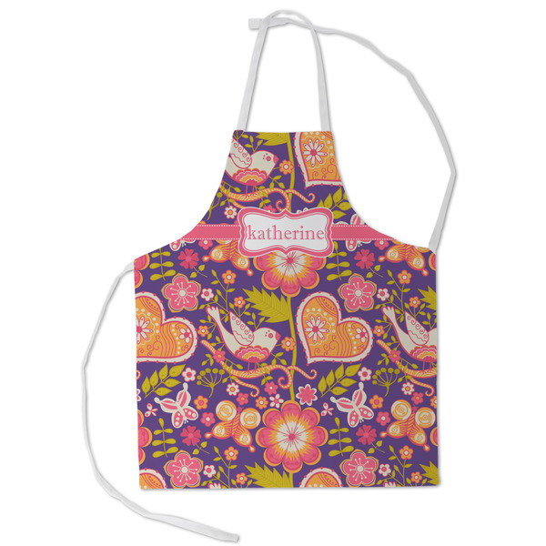 Custom Birds & Hearts Kid's Apron - Small (Personalized)