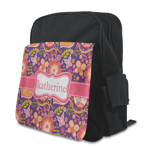 Custom Birds & Hearts Preschool Backpack (Personalized)