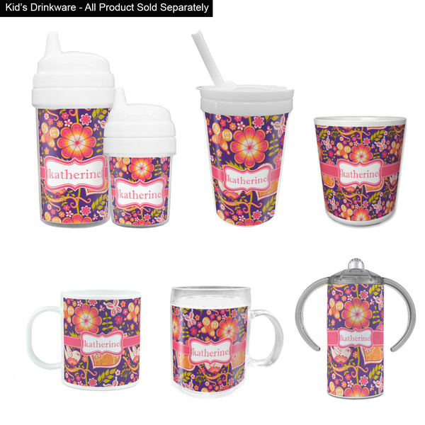 Birds & Hearts Kid's Drinkware - Customized & Personalized