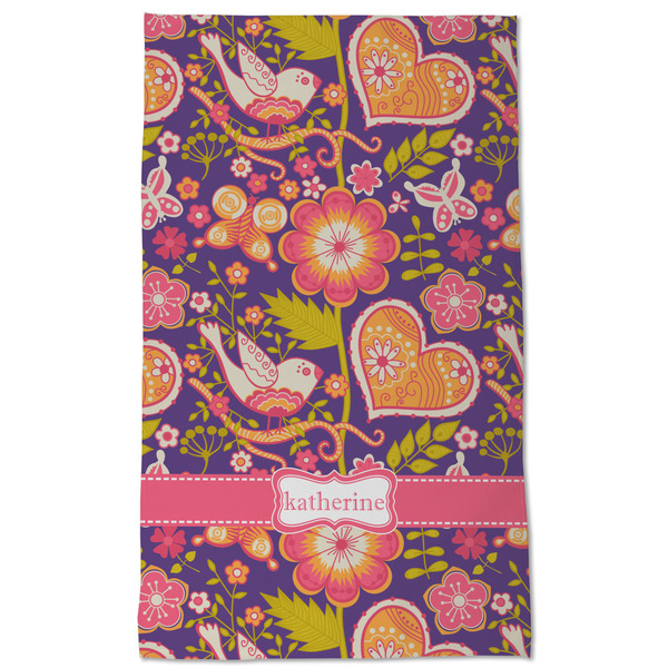 Birds & Hearts Kitchen Towel - Poly Cotton - Full Front