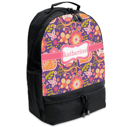 Birds & Hearts Backpacks - Black (Personalized)