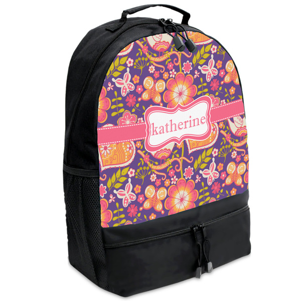Custom Birds & Hearts Backpacks - Black (Personalized)