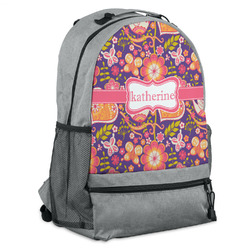 Birds & Hearts Backpack - Grey (Personalized)