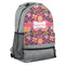Birds & Hearts Large Backpack - Gray - Angled View