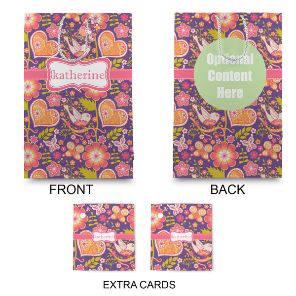 Birds & Hearts Large Gift Bag - Approval